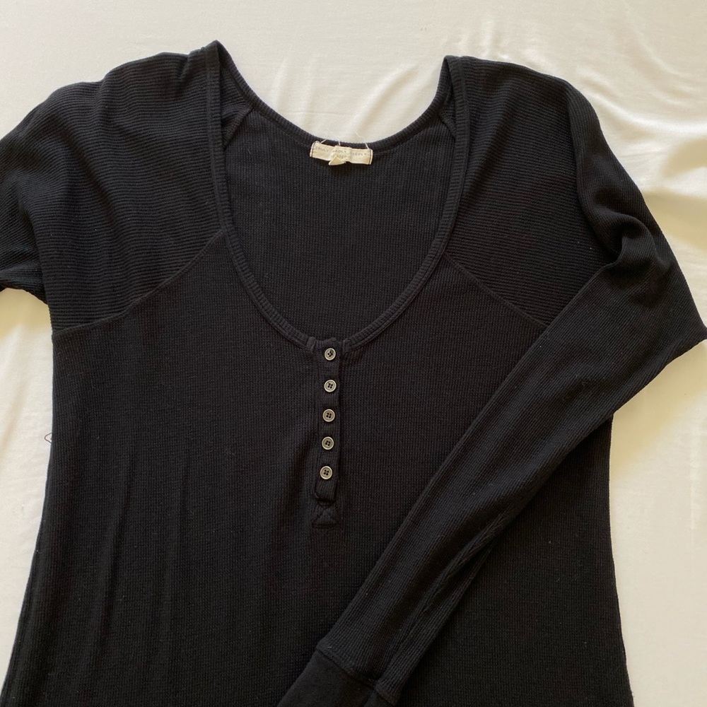 Urban Outfitters thermal Henley shirt dress